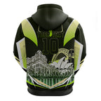Personalised Sydney Thunder Cricket Mascot Skyline Hoodie Retro Comic Style Fan Art Graphic
