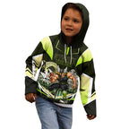 Personalised Sydney Thunder Cricket Mascot Skyline Kid Hoodie Retro Comic Style Fan Art Graphic