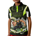 Personalised Sydney Thunder Cricket Mascot Skyline Kid Polo Shirt Retro Comic Style Fan Art Graphic