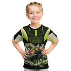 Personalised Sydney Thunder Cricket Mascot Skyline Kid T Shirt Retro Comic Style Fan Art Graphic