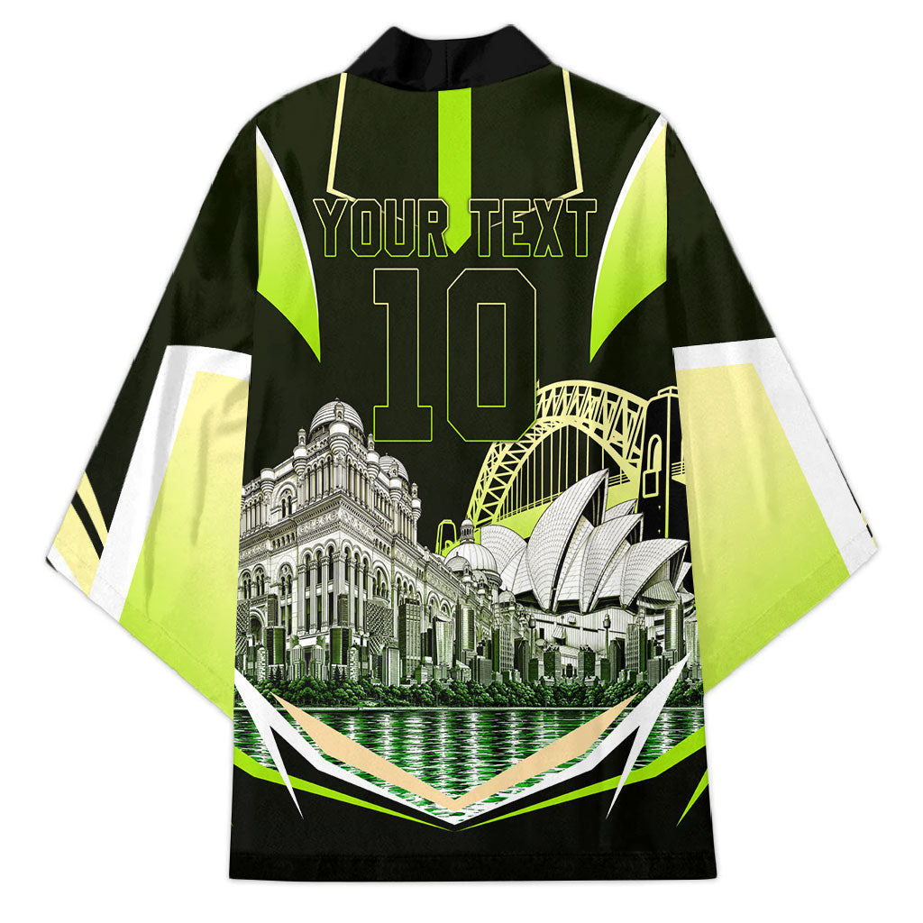Personalised Sydney Thunder Cricket Mascot Skyline Kimono Retro Comic Style Fan Art Graphic