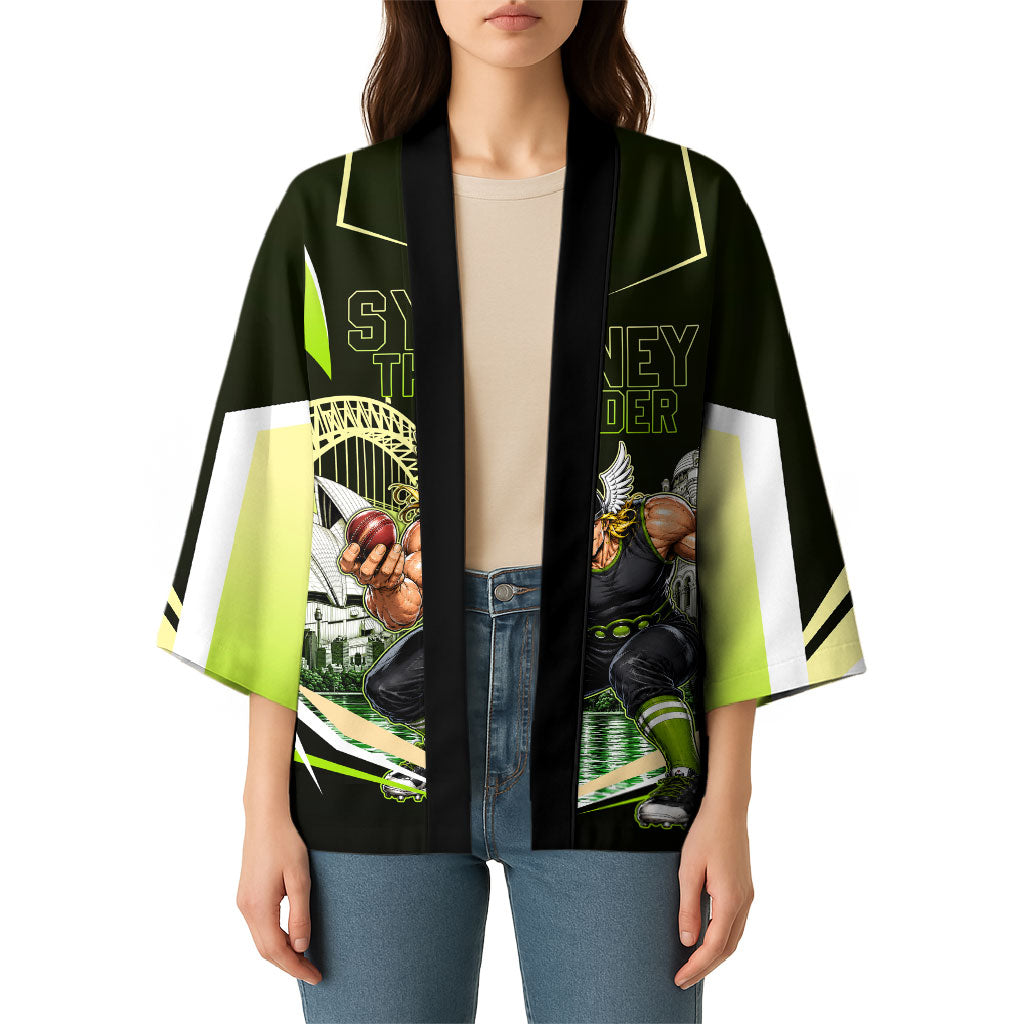 Personalised Sydney Thunder Cricket Mascot Skyline Kimono Retro Comic Style Fan Art Graphic