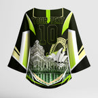 Personalised Sydney Thunder Cricket Mascot Skyline Kimono Sleeve Blouse Retro Comic Style Fan Art Graphic