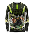 Personalised Sydney Thunder Cricket Mascot Skyline Long Sleeve Shirt Retro Comic Style Fan Art Graphic