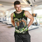 Personalised Sydney Thunder Cricket Mascot Skyline Men Tank Top Retro Comic Style Fan Art Graphic