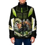Personalised Sydney Thunder Cricket Mascot Skyline Padded Jacket Retro Comic Style Fan Art Graphic