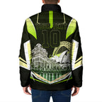 Personalised Sydney Thunder Cricket Mascot Skyline Padded Jacket Retro Comic Style Fan Art Graphic