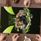 Personalised Sydney Thunder Cricket Mascot Skyline Puzzle Retro Comic Style Fan Art Graphic