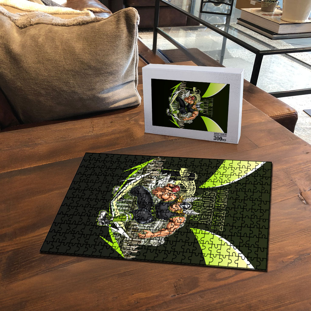 Personalised Sydney Thunder Cricket Mascot Skyline Puzzle Retro Comic Style Fan Art Graphic