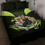 Personalised Sydney Thunder Cricket Mascot Skyline Quilt Bed Set Retro Comic Style Fan Art Graphic
