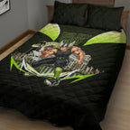 Personalised Sydney Thunder Cricket Mascot Skyline Quilt Bed Set Retro Comic Style Fan Art Graphic