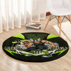 Personalised Sydney Thunder Cricket Mascot Skyline Round Carpet Retro Comic Style Fan Art Graphic