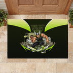 Personalised Sydney Thunder Cricket Mascot Skyline Rubber Doormat Retro Comic Style Fan Art Graphic