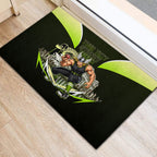 Personalised Sydney Thunder Cricket Mascot Skyline Rubber Doormat Retro Comic Style Fan Art Graphic