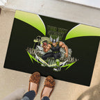 Personalised Sydney Thunder Cricket Mascot Skyline Rubber Doormat Retro Comic Style Fan Art Graphic