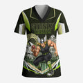 Personalised Sydney Thunder Cricket Mascot Skyline Scrub Top Retro Comic Style Fan Art Graphic