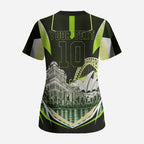 Personalised Sydney Thunder Cricket Mascot Skyline Scrub Top Retro Comic Style Fan Art Graphic
