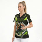 Personalised Sydney Thunder Cricket Mascot Skyline Scrub Top Retro Comic Style Fan Art Graphic