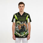 Personalised Sydney Thunder Cricket Mascot Skyline Scrub Top Retro Comic Style Fan Art Graphic