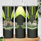 Personalised Sydney Thunder Cricket Mascot Skyline Skinny Tumbler Retro Comic Style Fan Art Graphic