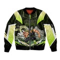 Personalised Sydney Thunder Cricket Mascot Skyline Sleeve Zip Bomber Jacket Retro Comic Style Fan Art Graphic