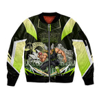 Personalised Sydney Thunder Cricket Mascot Skyline Sleeve Zip Bomber Jacket Retro Comic Style Fan Art Graphic