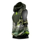 Personalised Sydney Thunder Cricket Mascot Skyline Sleeveless Hoodie Retro Comic Style Fan Art Graphic