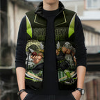 Personalised Sydney Thunder Cricket Mascot Skyline Sleeveless Puffer Jacket Retro Comic Style Fan Art Graphic