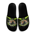 Personalised Sydney Thunder Cricket Mascot Skyline Slide Sandals Retro Comic Style Fan Art Graphic