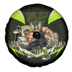 Personalised Sydney Thunder Cricket Mascot Skyline Spare Tire Cover Retro Comic Style Fan Art Graphic