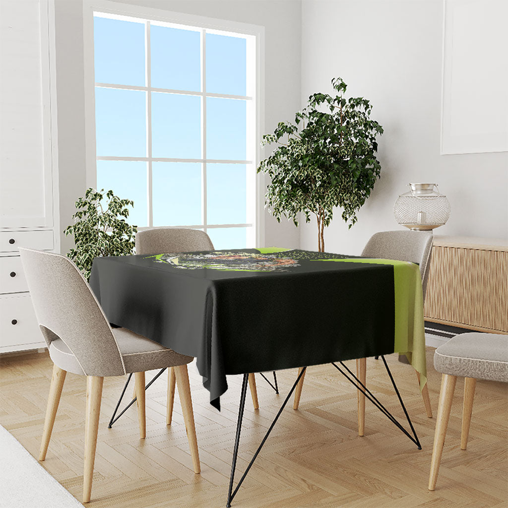 Personalised Sydney Thunder Cricket Mascot Skyline Tablecloth Retro Comic Style Fan Art Graphic