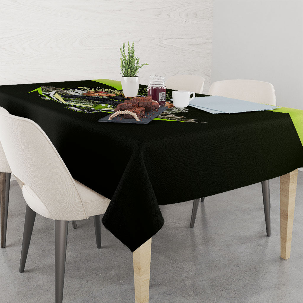 Personalised Sydney Thunder Cricket Mascot Skyline Tablecloth Retro Comic Style Fan Art Graphic