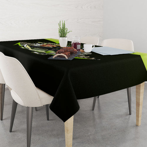 Personalised Sydney Thunder Cricket Mascot Skyline Tablecloth Retro Comic Style Fan Art Graphic