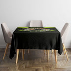 Personalised Sydney Thunder Cricket Mascot Skyline Tablecloth Retro Comic Style Fan Art Graphic