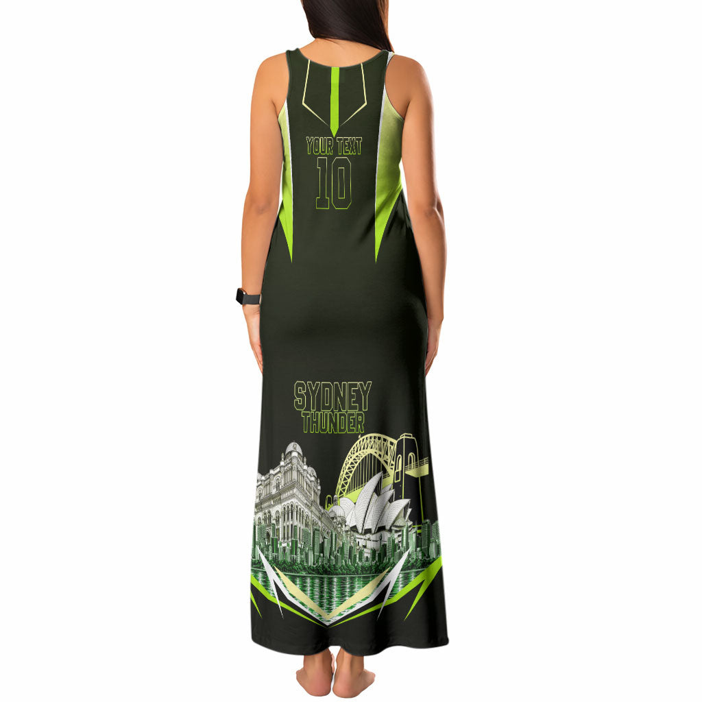 Personalised Sydney Thunder Cricket Mascot Skyline Tank Maxi Dress Retro Comic Style Fan Art Graphic
