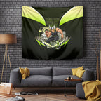 Personalised Sydney Thunder Cricket Mascot Skyline Tapestry Retro Comic Style Fan Art Graphic