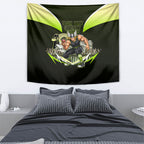 Personalised Sydney Thunder Cricket Mascot Skyline Tapestry Retro Comic Style Fan Art Graphic