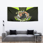 Personalised Sydney Thunder Cricket Mascot Skyline Tapestry Retro Comic Style Fan Art Graphic