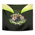 Personalised Sydney Thunder Cricket Mascot Skyline Tapestry Retro Comic Style Fan Art Graphic