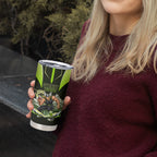 Personalised Sydney Thunder Cricket Mascot Skyline Tumbler Cup Retro Comic Style Fan Art Graphic