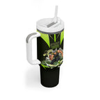Personalised Sydney Thunder Cricket Mascot Skyline Tumbler With Handle Retro Comic Style Fan Art Graphic