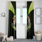 Personalised Sydney Thunder Cricket Mascot Skyline Window Curtain Retro Comic Style Fan Art Graphic