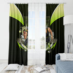 Personalised Sydney Thunder Cricket Mascot Skyline Window Curtain Retro Comic Style Fan Art Graphic