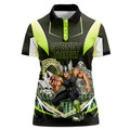 Personalised Sydney Thunder Cricket Mascot Skyline Women Polo Shirt Retro Comic Style Fan Art Graphic