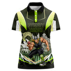 Personalised Sydney Thunder Cricket Mascot Skyline Women Polo Shirt Retro Comic Style Fan Art Graphic