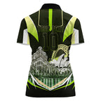 Personalised Sydney Thunder Cricket Mascot Skyline Women Polo Shirt Retro Comic Style Fan Art Graphic