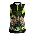 Personalised Sydney Thunder Cricket Mascot Skyline Women Sleeveless Polo Shirt Retro Comic Style Fan Art Graphic
