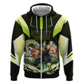 Personalised Sydney Thunder Cricket Mascot Skyline Zip Hoodie Retro Comic Style Fan Art Graphic