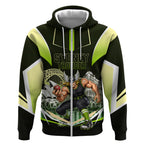 Personalised Sydney Thunder Cricket Mascot Skyline Zip Hoodie Retro Comic Style Fan Art Graphic