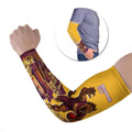 Personalised Brisbane City Rugby Arm Sleeves Muscular Horse Mascot Skyline Graphic